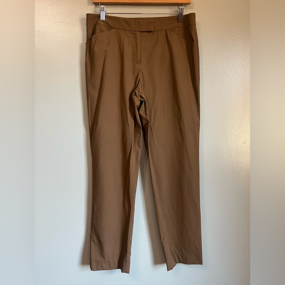 Lafayette‎ 148 pants brown ankle length lightweight size 6 office casual wear